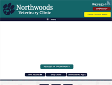 Tablet Screenshot of northwoodsvet.com
